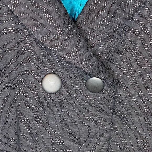 Classiques entier large button textured plus size blazer career black XL lined n - Picture 7 of 8